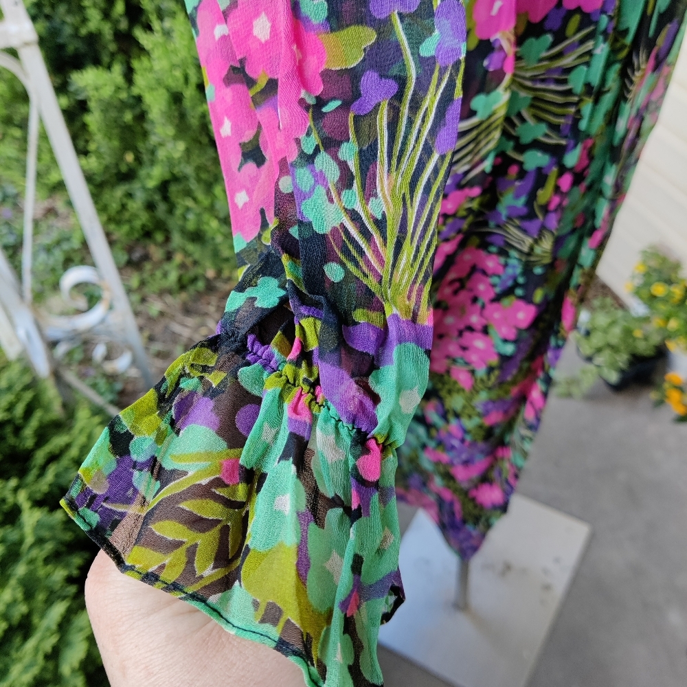 ð¥BLACK FRIDAY BOGO FREE EVERYTHINGð¥ 70s Vintage Long Sleeve Floral Maxi - Picture 4 of 16